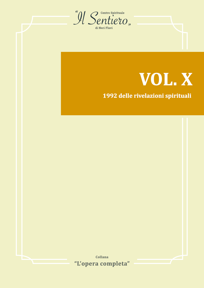 VOL. X 1992 delle rivelazioni spirituali
