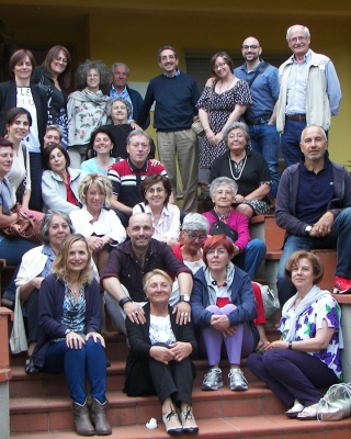 Adriano Forgione con una parte del Gruppo per una conferenza al Centro